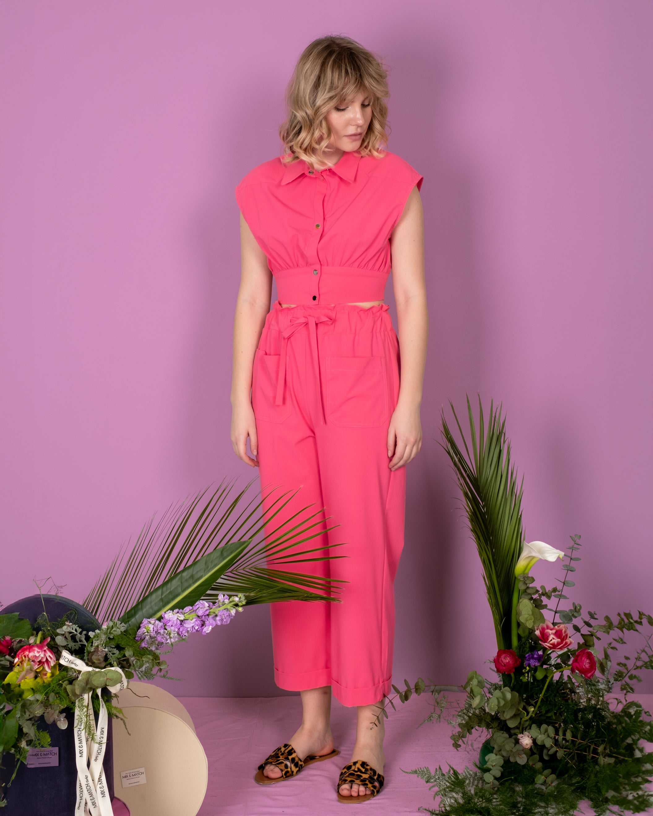 Safari Grup Kroplu Gömlek - Pantolon Takım