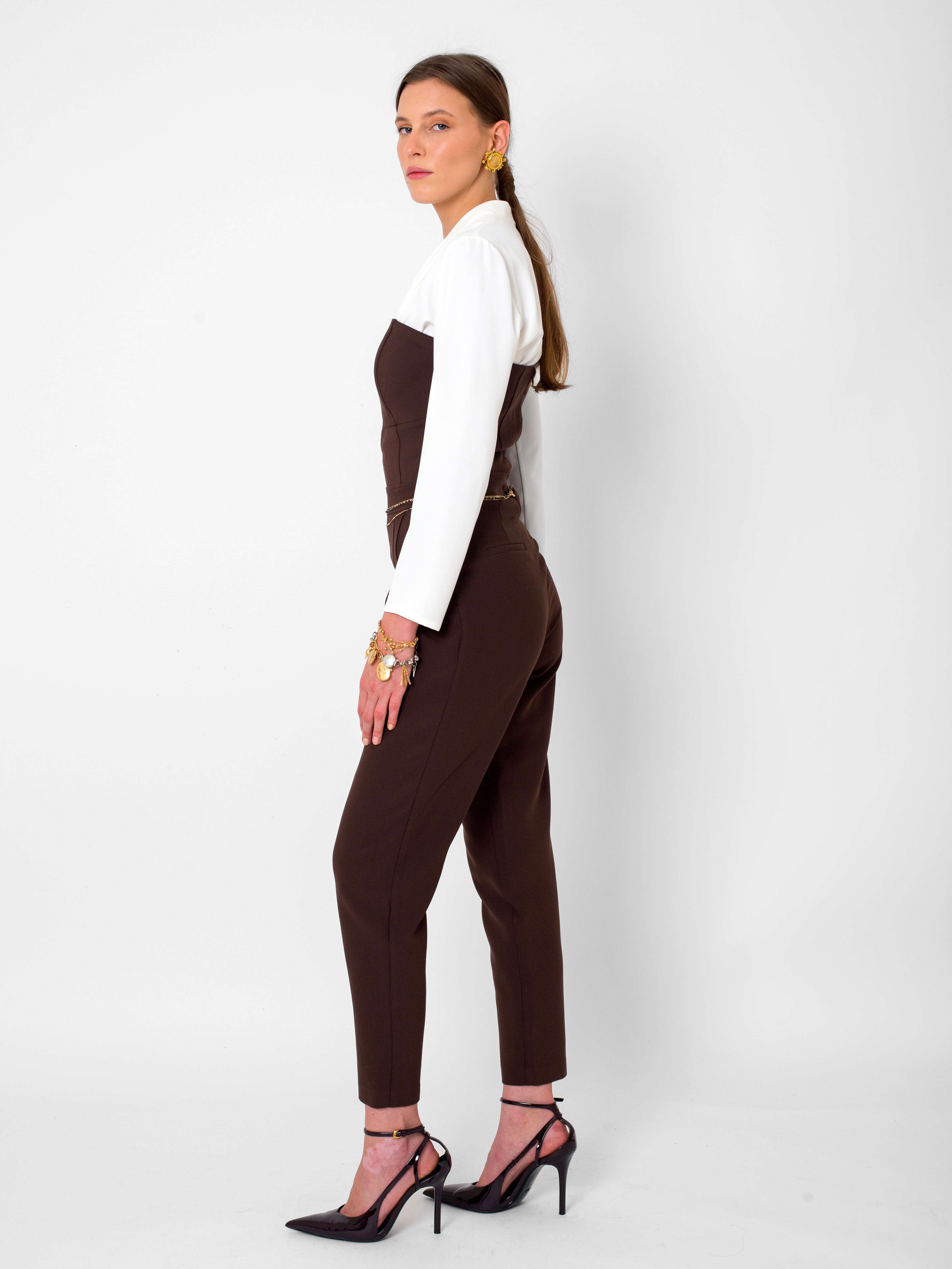 Straplez Detaylı Cepli Tulum