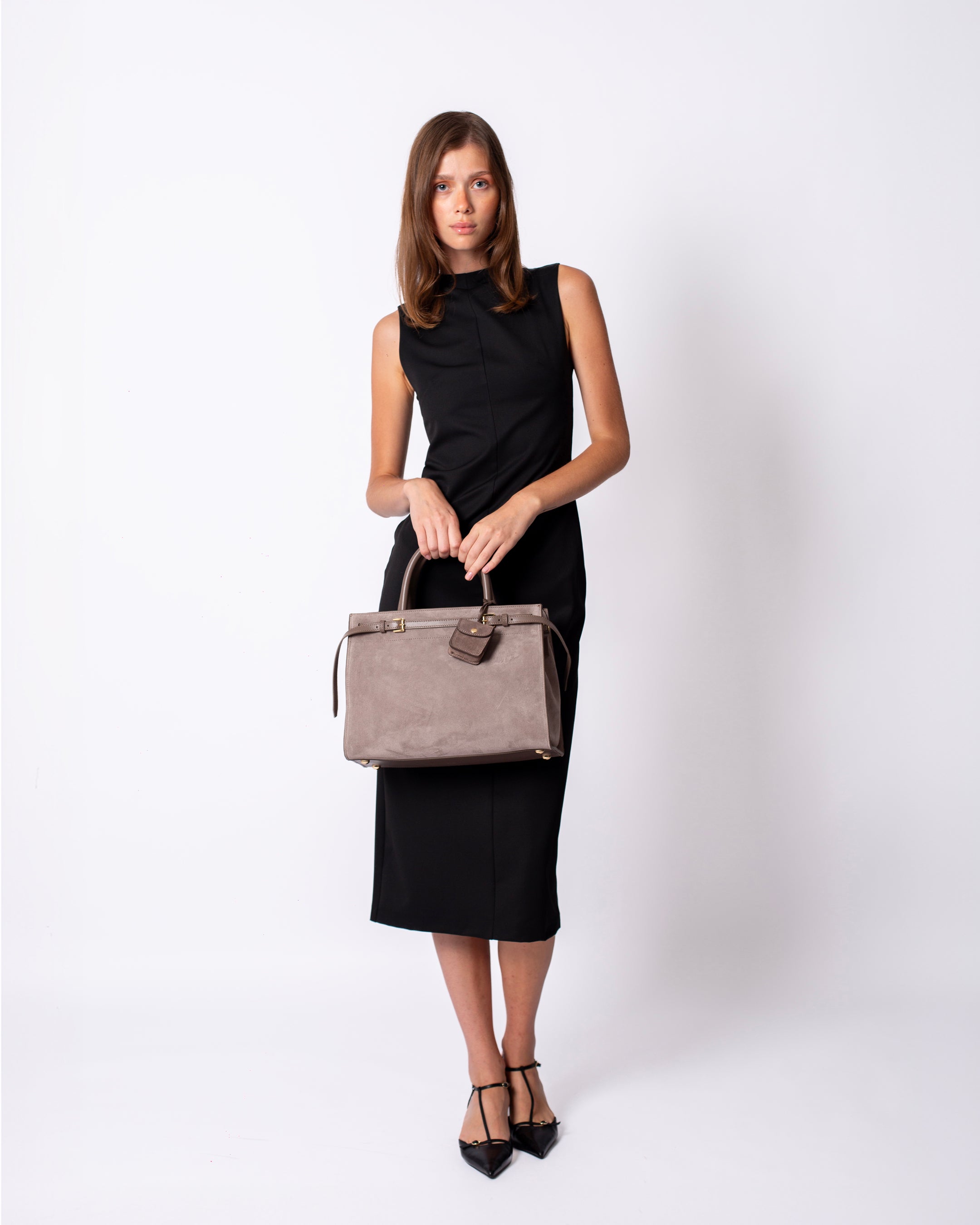 Yuvarlak Yaka İçi Astarlı Elbise