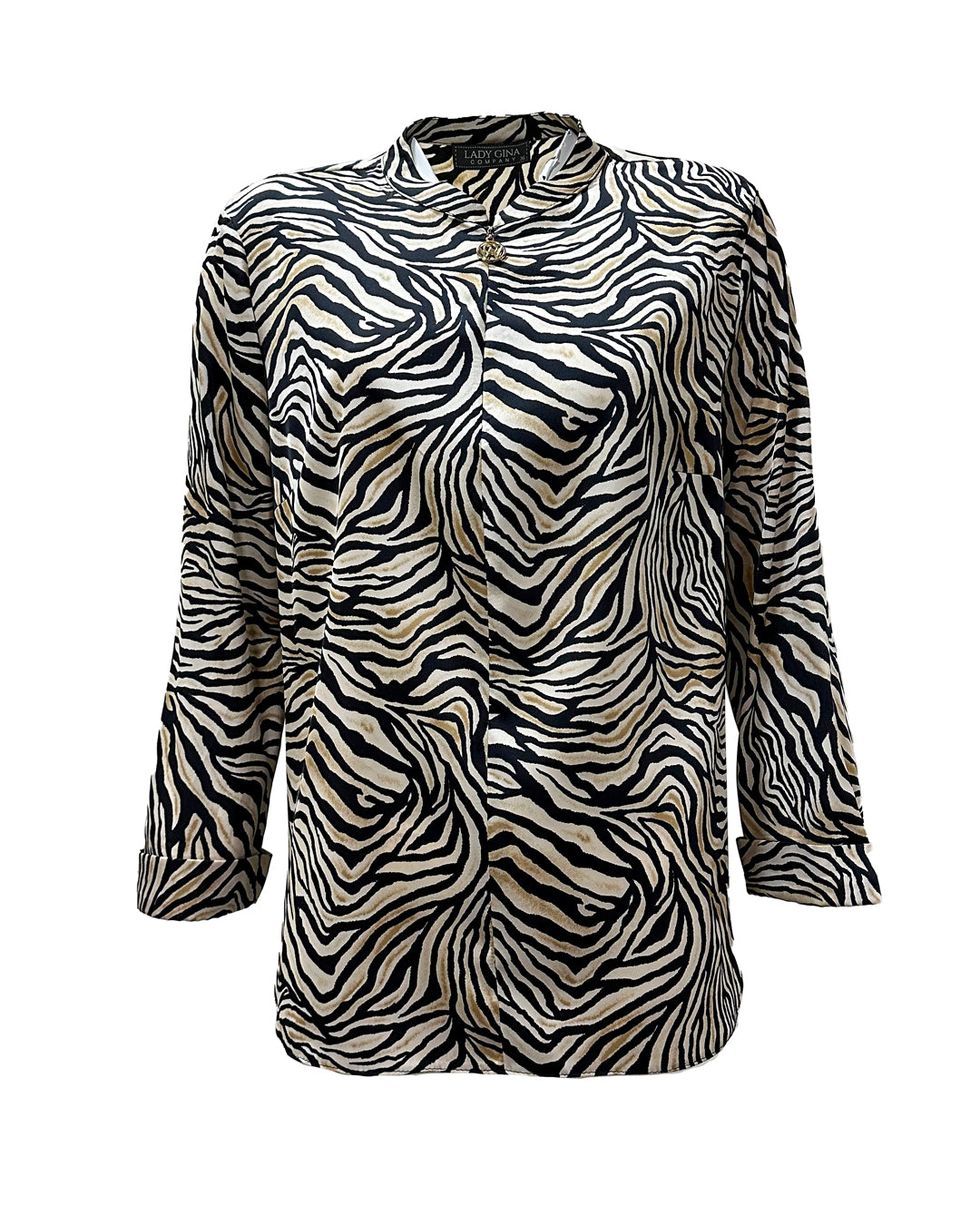 Safari Leopar Desenli Bluz