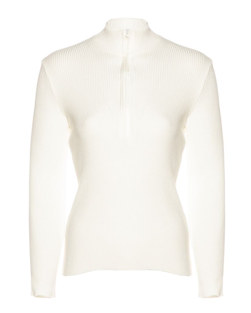 Safari Yarım Boğaz Fermuarlı Triko Kazak