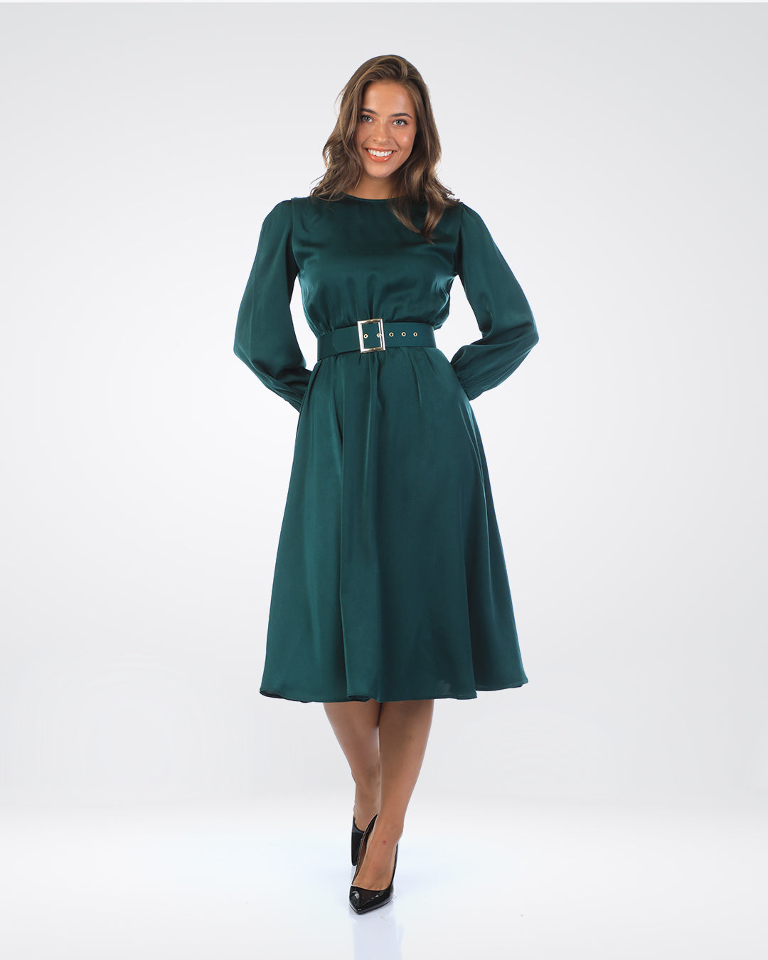 Romantic Grup Saten Elbise