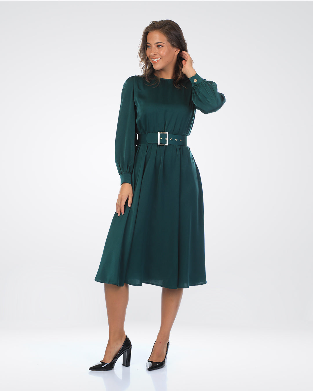 Romantic Grup Saten Elbise