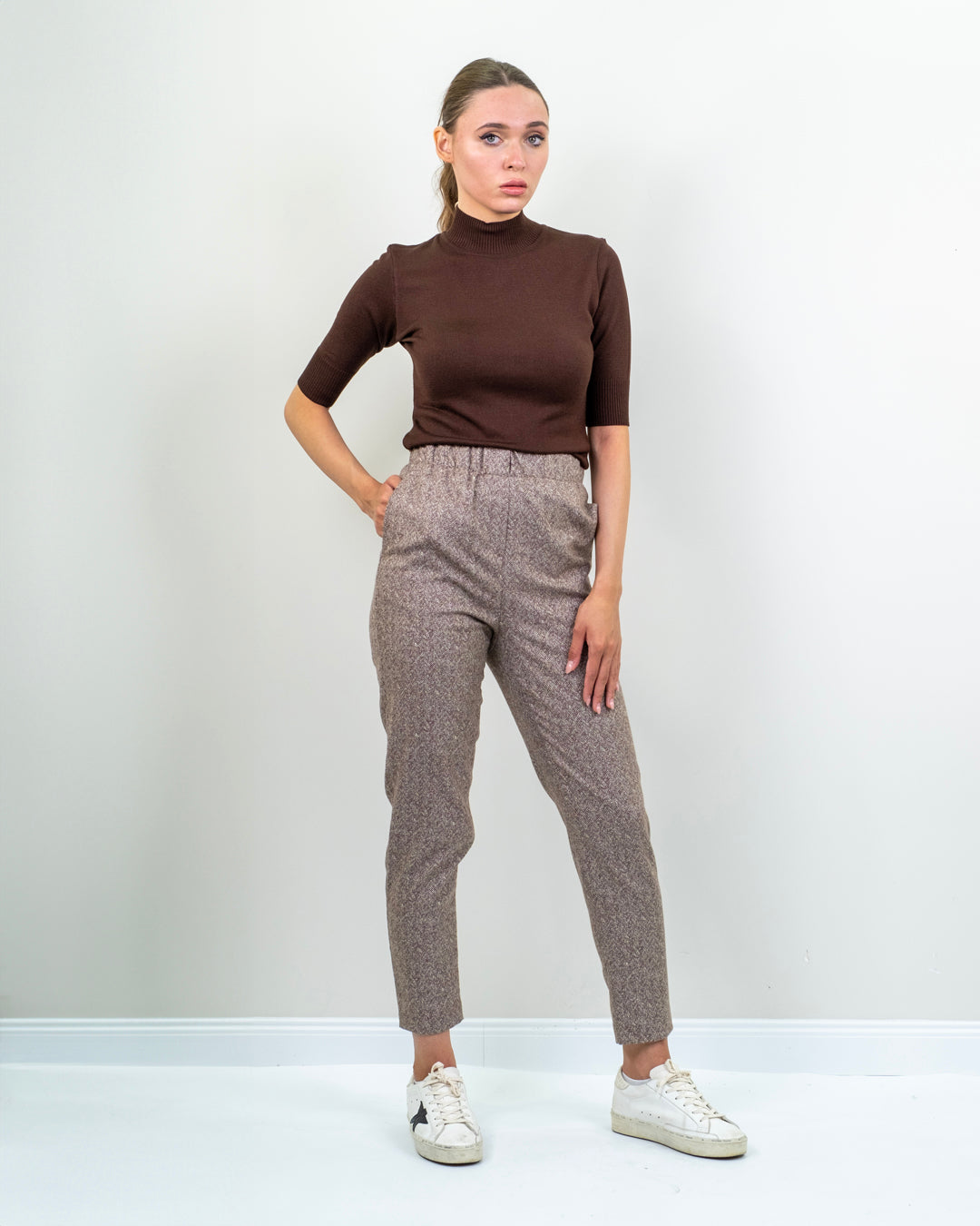 Beli Lastikli Balıksırtı Pantolon