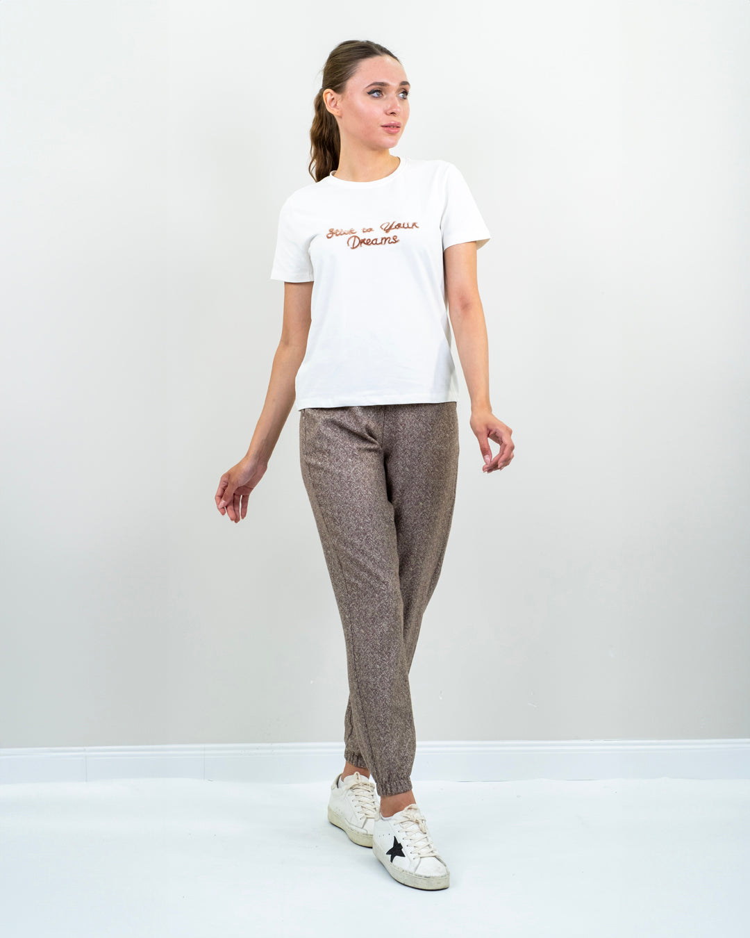 Beli ve Paçası Lastikli Balıksırtı Pantolon