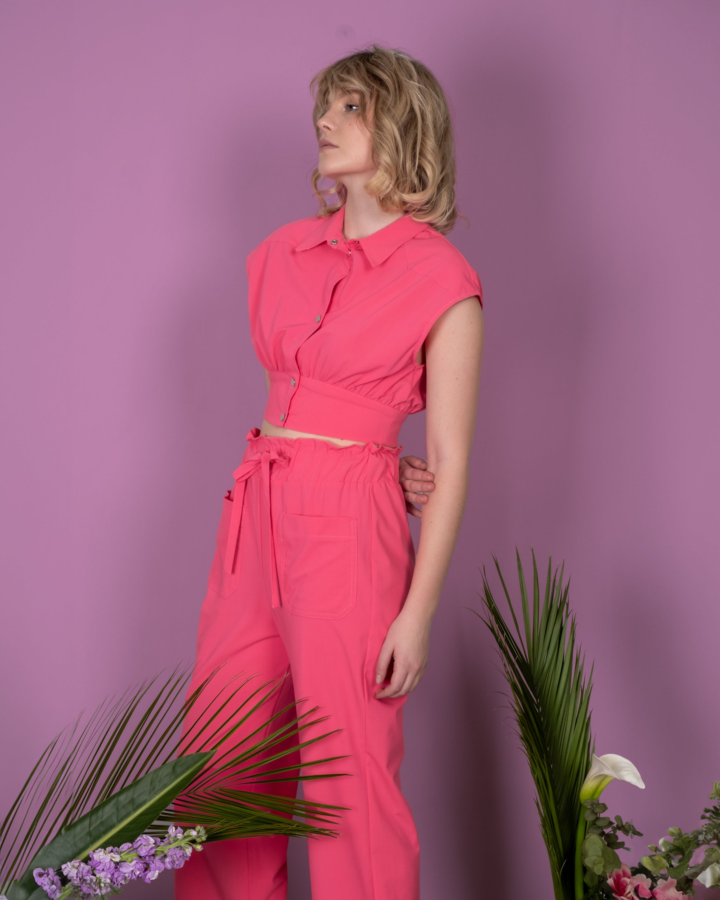 Safari Grup Kroplu Gömlek - Pantolon Takım