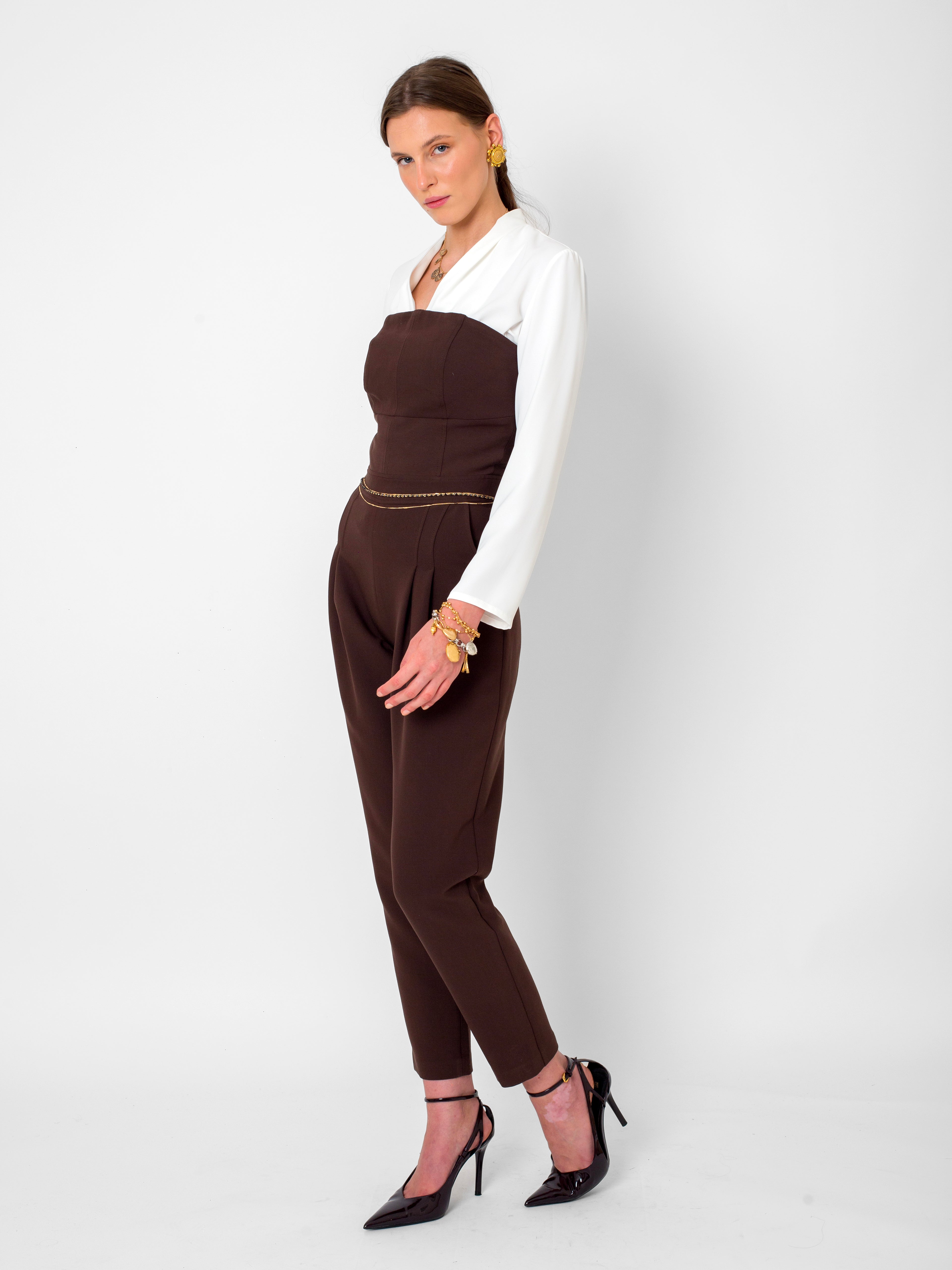 Straplez Detaylı Cepli Tulum