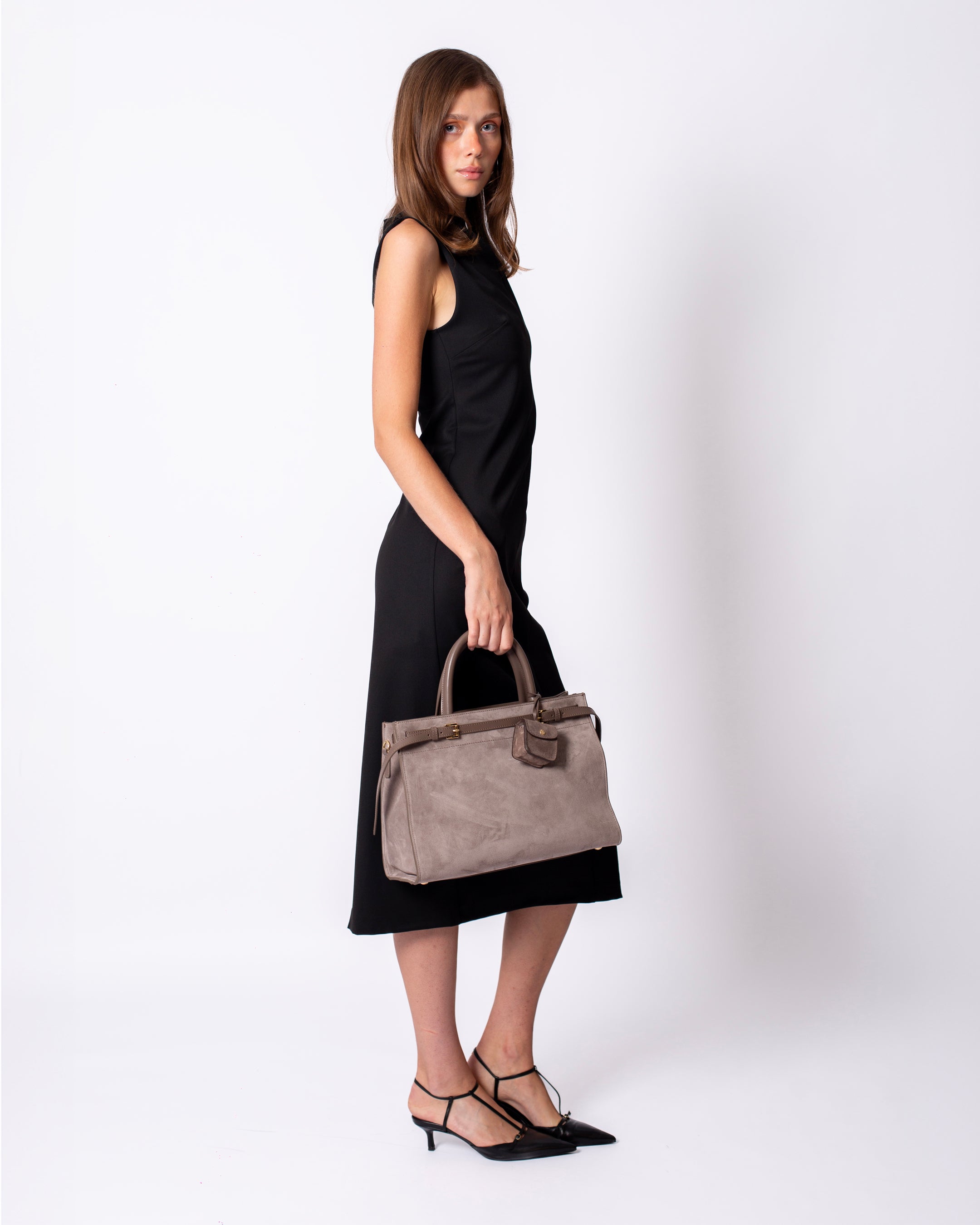 Yuvarlak Yaka İçi Astarlı Elbise