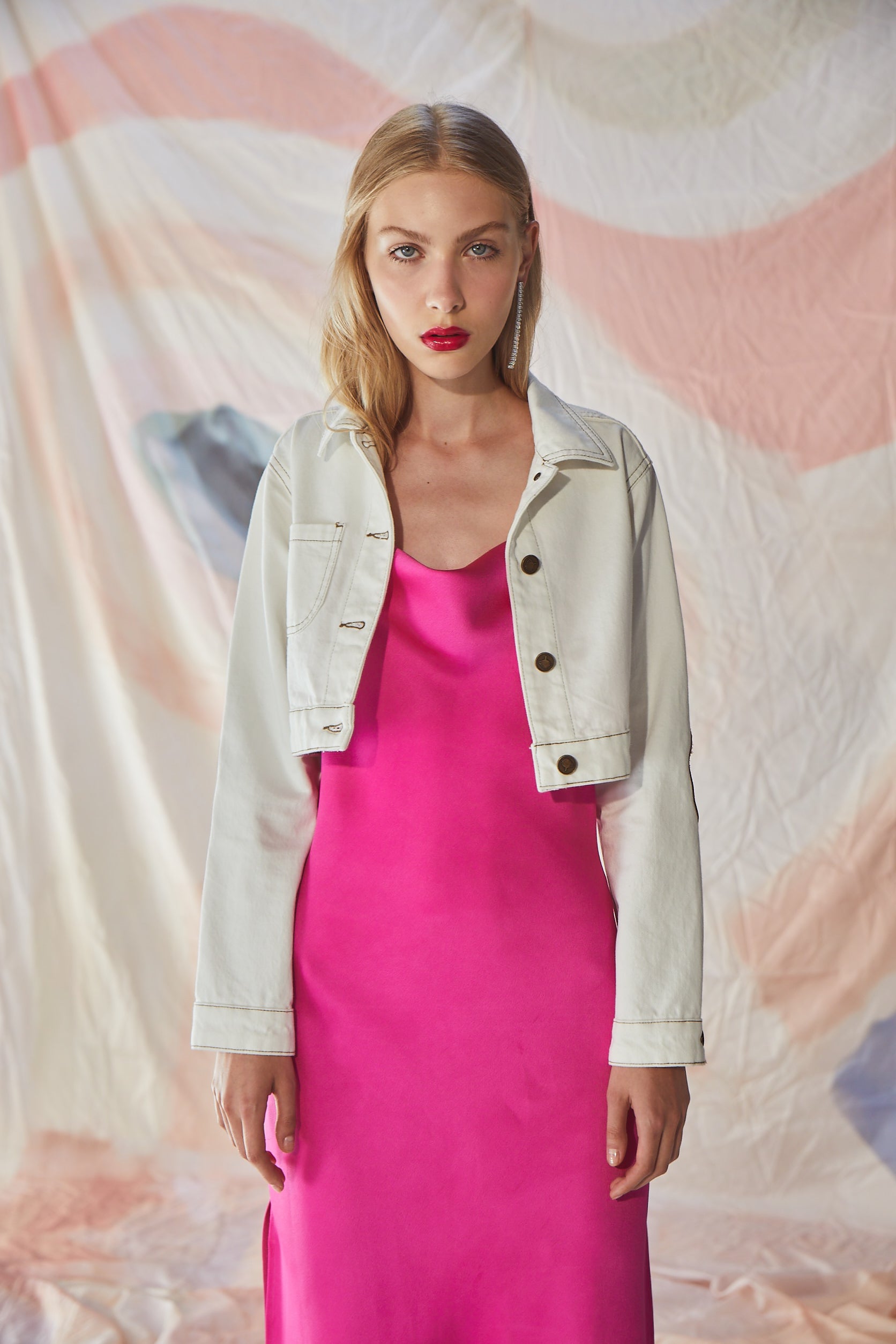 Cep Dirsek  Detaylı  Crop Ceket