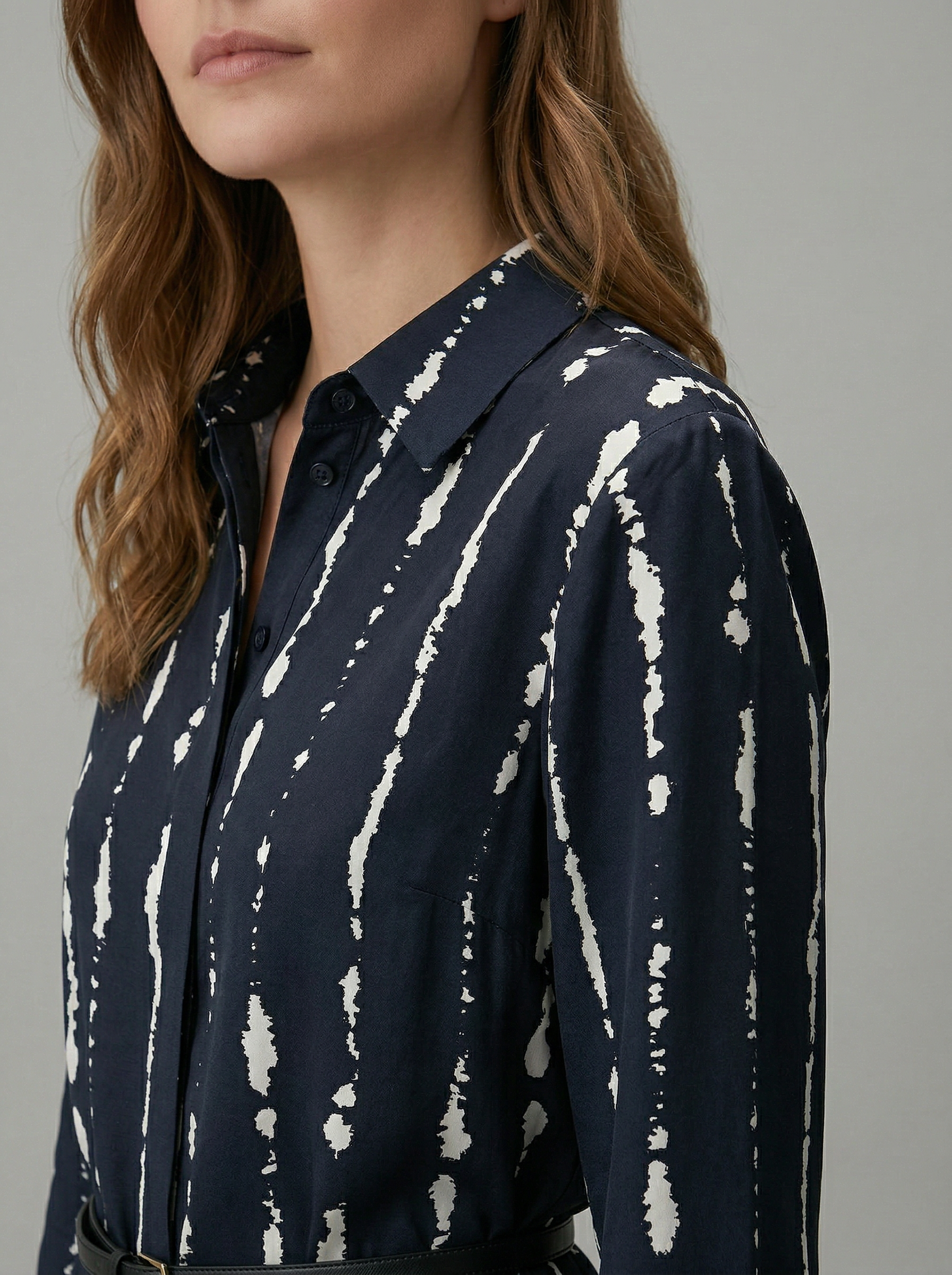 Gömlek Yaka Önü Düğmeli Bluz-Pantolon Takım