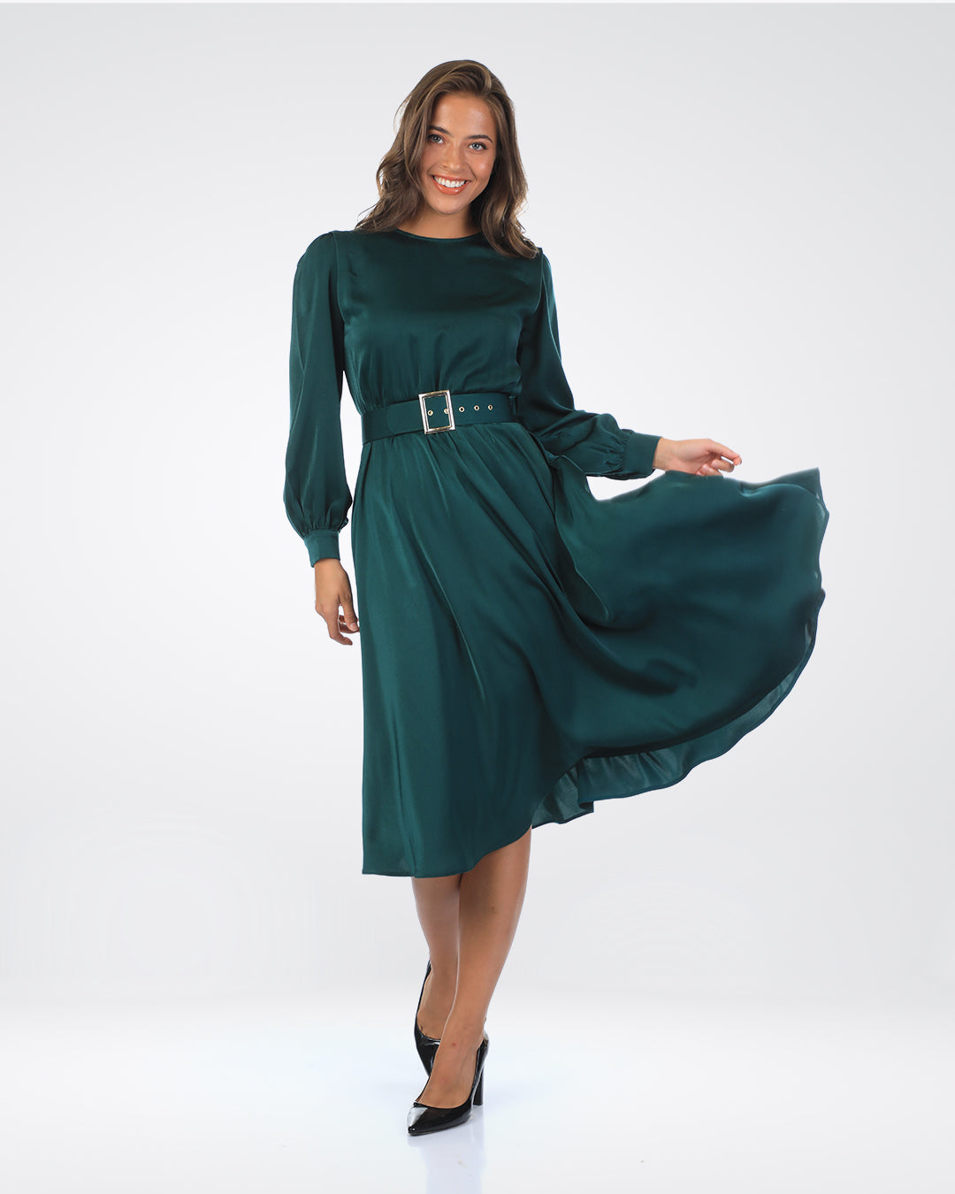 Romantic Grup Saten Elbise