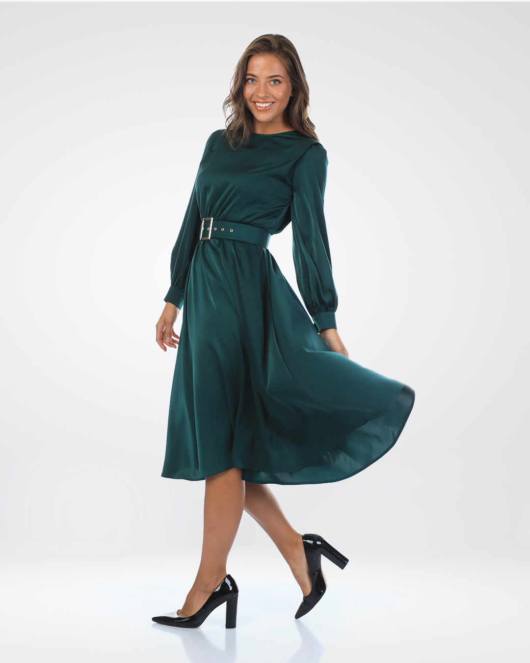 Romantic Grup Saten Elbise